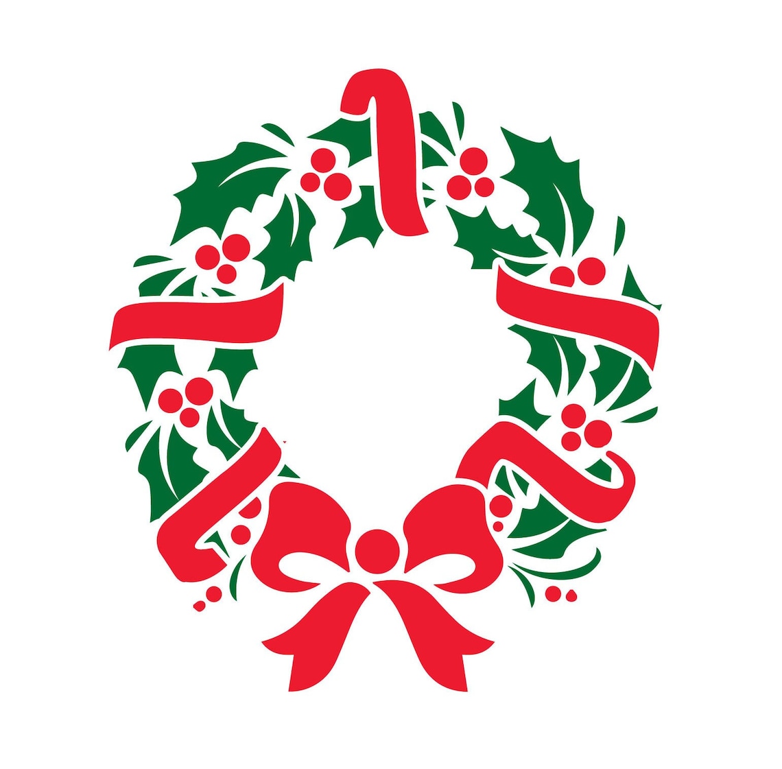 Christmas Wreath Decor Decorations SVG / Cut File / Decal SVG / Instant ...