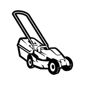 Lawn Mower 1 SVG / SVG Cut File / Car Decal SVG / Instant Download / Printable vector clip art / Silhouette & Cricut / Black