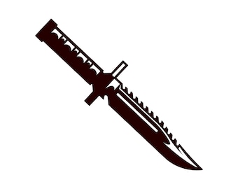 Tactical Knife SVG Cut File, Car Decal (Digital Download)