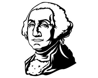 George Washington  / SVG Cut File / Car Decal SVG / Instant Download / Printable vector clip art / Silhouette & Cricut