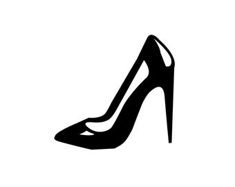 Heels SVG / SVG Cut File / Car Decal SVG / Instant Download / Printable vector clip art / Silhouette & Cricut / Black