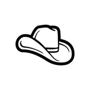 Chapeau de cowboy 2/ Photographe / dslr SVG / SVG Cut File / Car Decal SVG / Instant Download / Printable vector clip art / Silhouette & Cricut