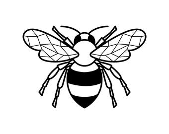 Bee SVG / SVG Cut File / Car Decal SVG / Instant Download / Printable vector clip art / Silhouette & Cricut