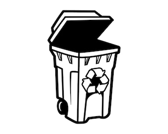 Trash Bin SVG, Car Decal Cut File (Digital Download)