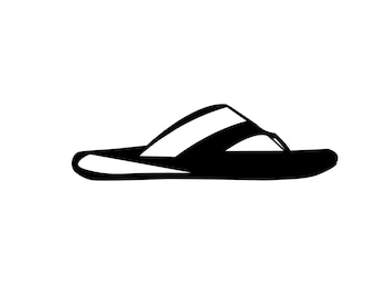 Slippers SVG / SVG Cut File / Car Decal SVG / Instant Download / Printable vector clip art / Silhouette & Cricut / Black