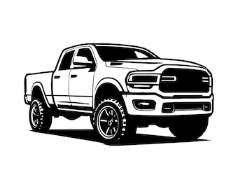 Pickup Truck 4 / Pickup Truck SVG / SVG Cut File / Car Decal SVG / Instant Download / Printable vector clip art / Silhouette & Cricut