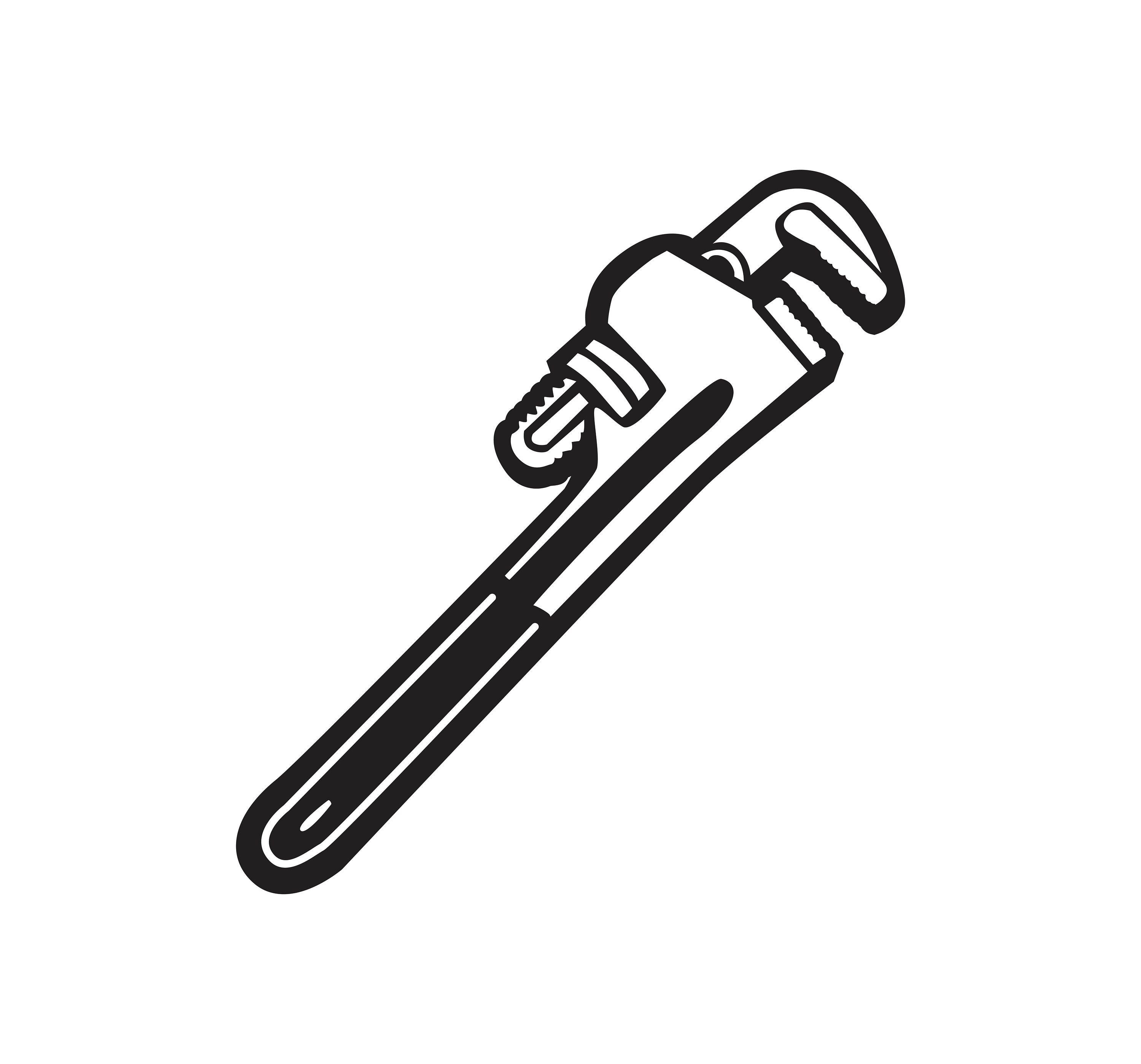 Plumber Tool Plumbing Pipe Wrench' Sticker