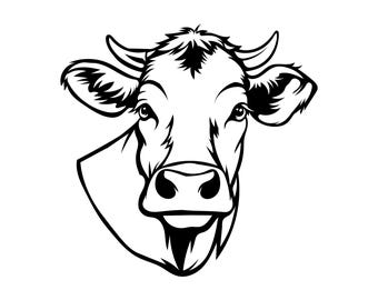 Cow 3 SVG / SVG Cut File / Car Decal SVG / Instant Download / Printable vector clip art / Silhouette & Cricut