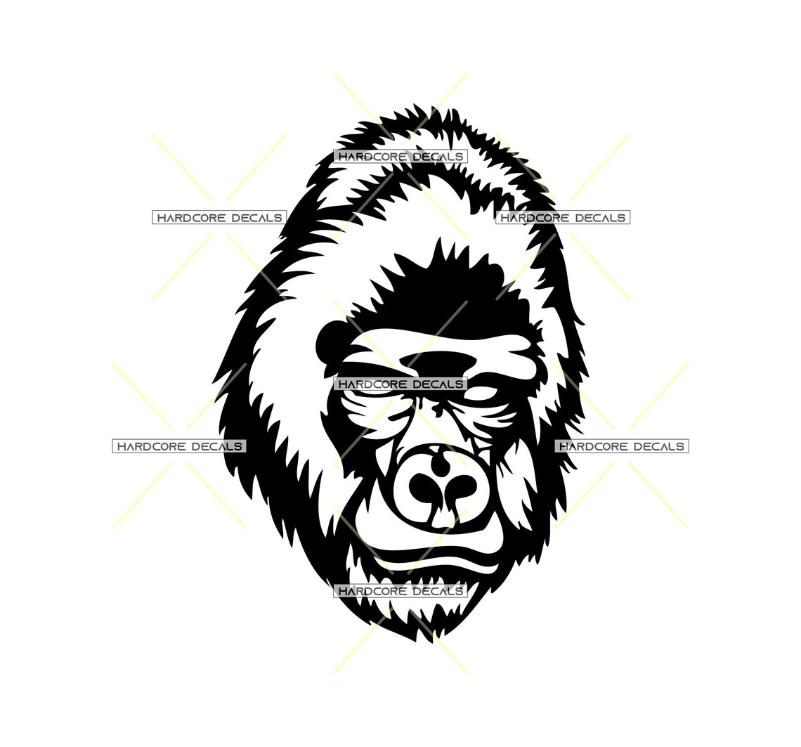 Gorilla SVG / SVG Cut File / Car Decal SVG / Instant Download Etsy