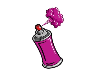 Vernice spray SVG / File di taglio SVG / Decalcomania per auto SVG / Download immediato / Clip art vettoriale stampabile / Silhouette e Cricut