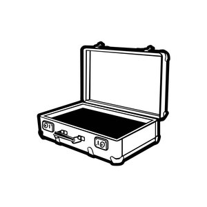Valise SVG / SVG Cut File / Car Decal SVG / Instant Download / Printable vector clip art / Silhouette & Cricut