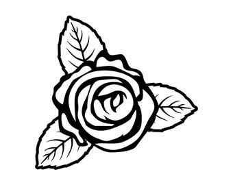 Rose SVG, Car Decal Cut File (Digital Download)