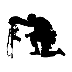 Soldier SVG / SVG Cut File / Car Decal SVG / Instant Download / Printable vector clip art / Silhouette & Cricut