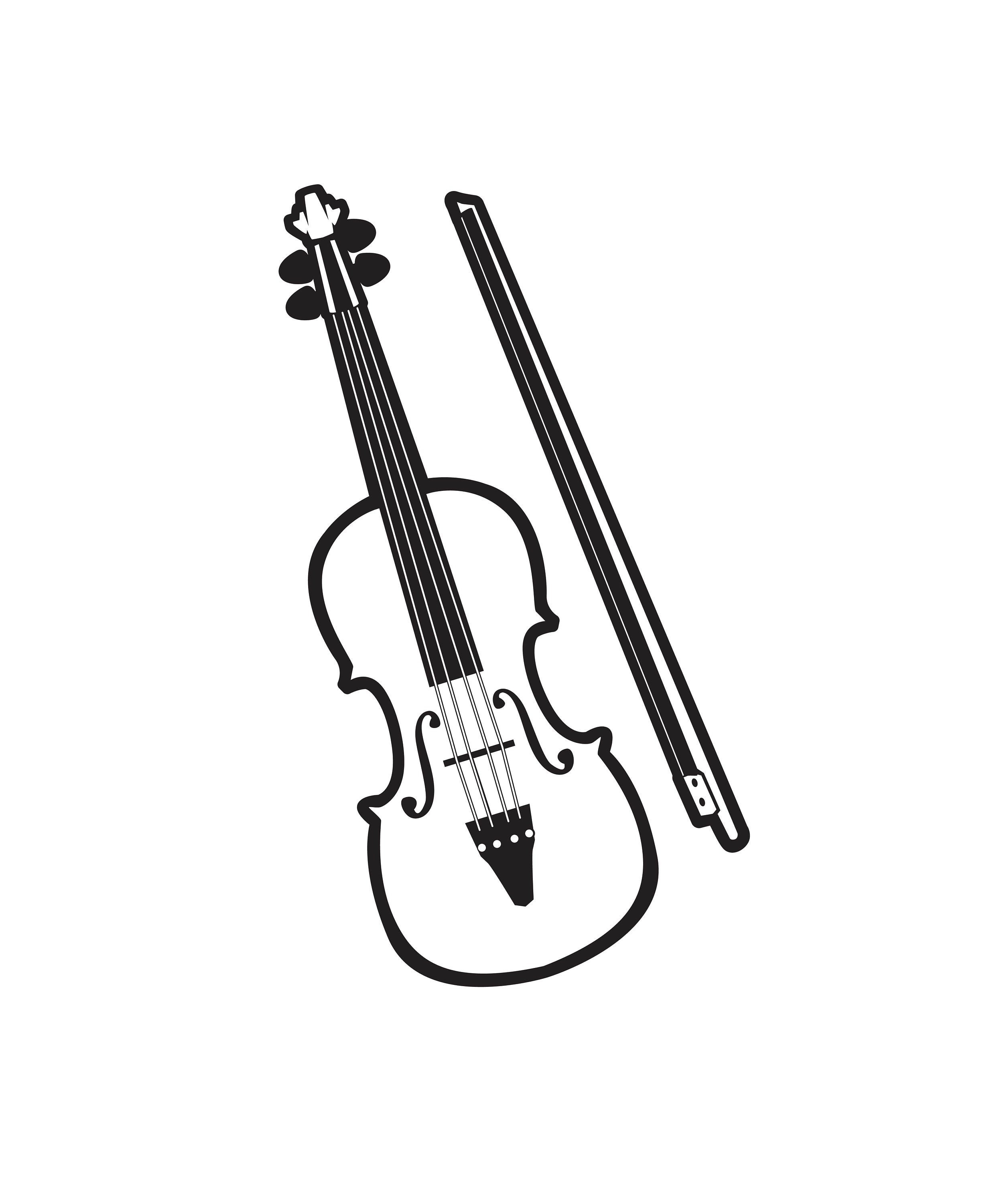 Violin SVG / SVG Cut File / Car Decal SVG / Instant Download