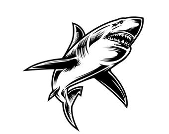 Shark 6 SVG / SVG Cut File / Car Decal SVG / Instant Download / Printable vector clip art / Silhouette & Cricut
