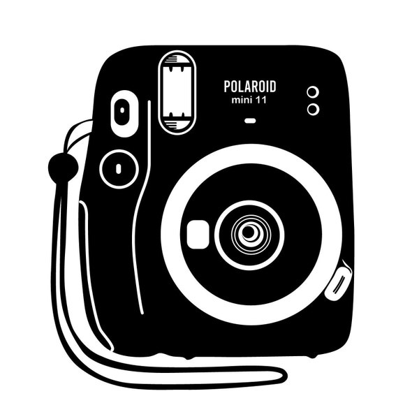 Polaroid Instax Camera SVG / SVG Cut File / Car Decal SVG / Instant Download / Printable vector clip art / Silhouette & Cricut