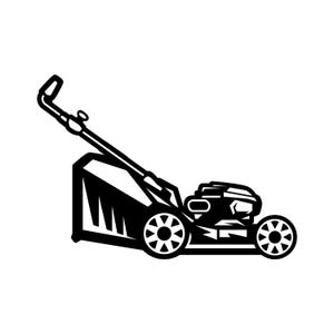 Lawn Mower 3 SVG / SVG Cut File / Car Decal SVG / Instant Download / Printable vector clip art / Silhouette & Cricut / Black