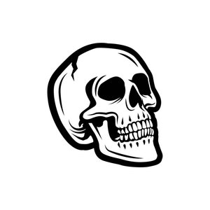 Skull SVG / SVG Cut File / Car Decal SVG / Instant Download / Printable vector clip art / Silhouette & Cricut