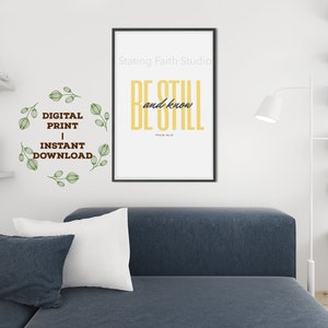 Be Still Printable Wall Art / INSTANT Download/motivational - Etsy