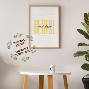 Be Still Printable Wall Art / INSTANT Download/motivational - Etsy