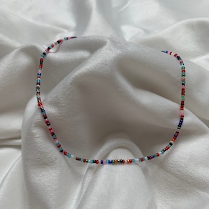 Multicolour seed bead necklace | outer banks style