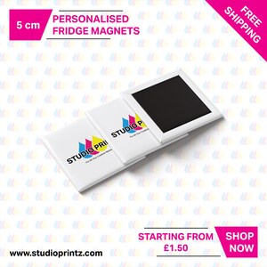 Personalised Photo Fridge Magnet - Customise Your Own Custom 5cm Square ...