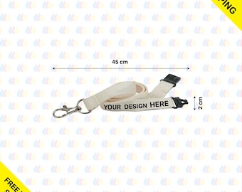 Personalised Break-Away Bamboo Lanyards - Customise Your Own Custom Lanyards With Any Text or Design