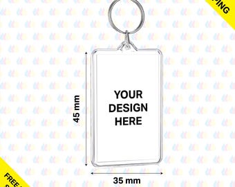 Llavero con foto personalizado: personalice su propio llavero rectangular personalizado con cualquier imagen, texto o diseño