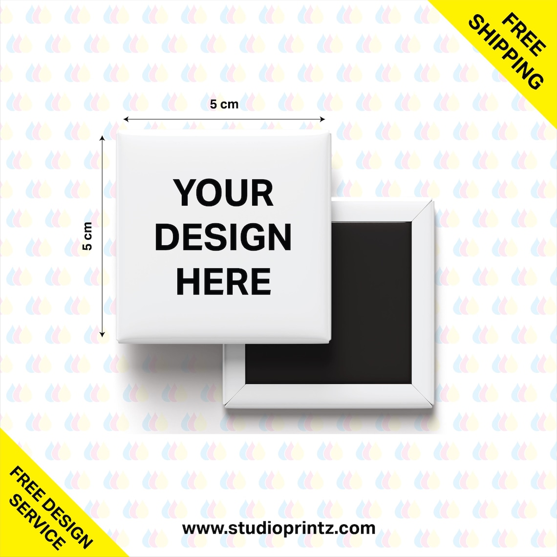 Personalised Photo Fridge Magnet - Customise Your Own Custom 5cm Square ...