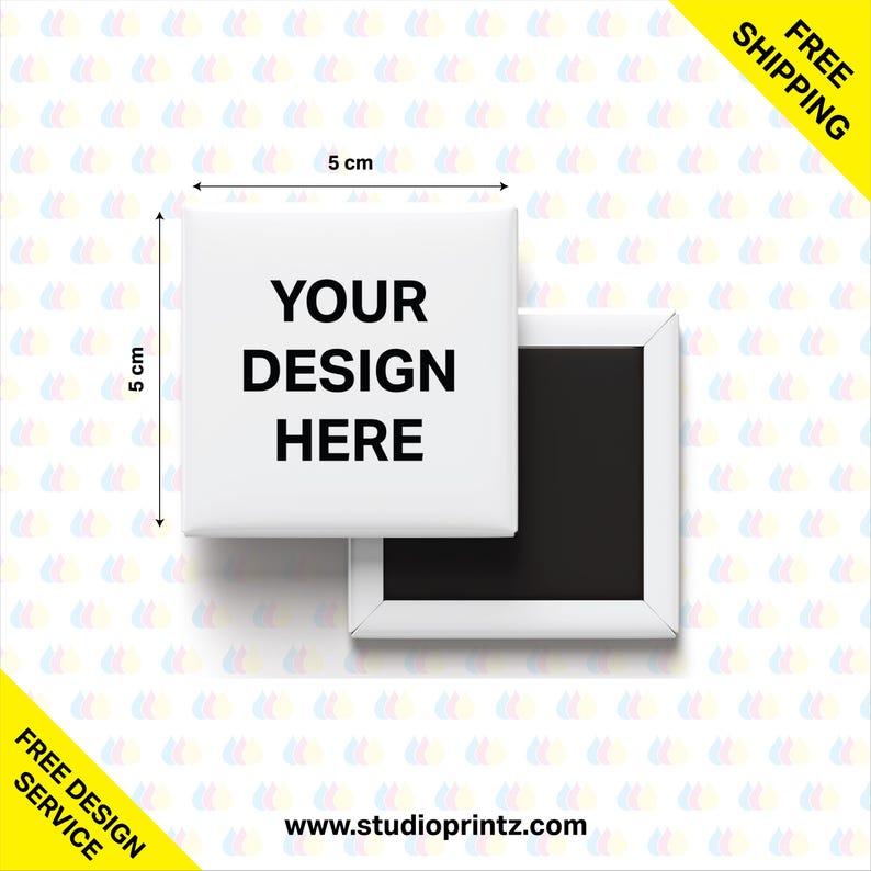 Personalised Photo Fridge Magnet - Customise Your Own Custom 5cm Square ...