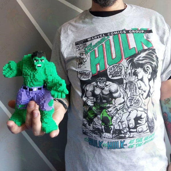 Perles perler 3D Hulk - Perles Hama motif numérique