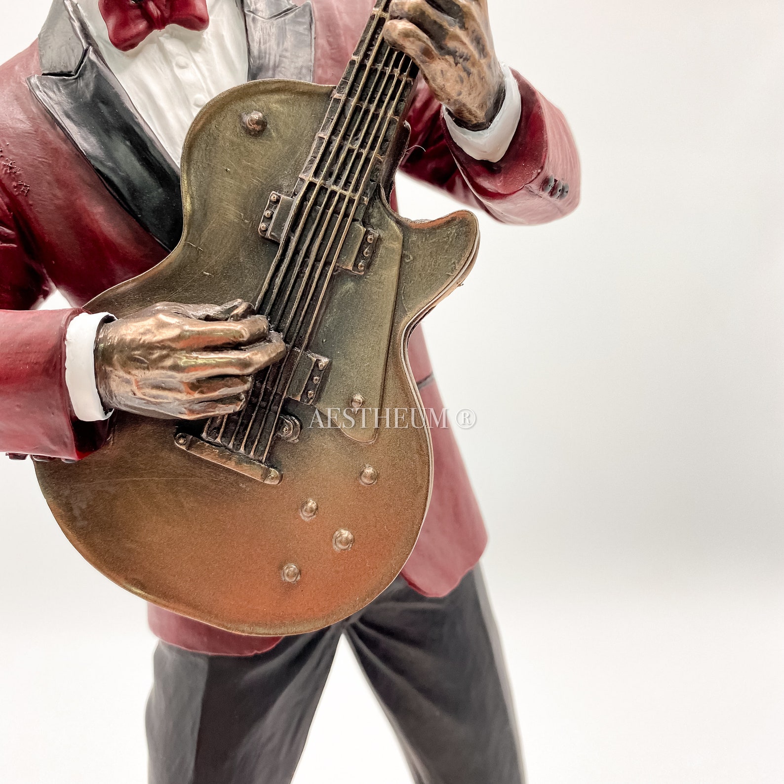 Guitar Player Statue Sculpture Jazz Band African American Etsy