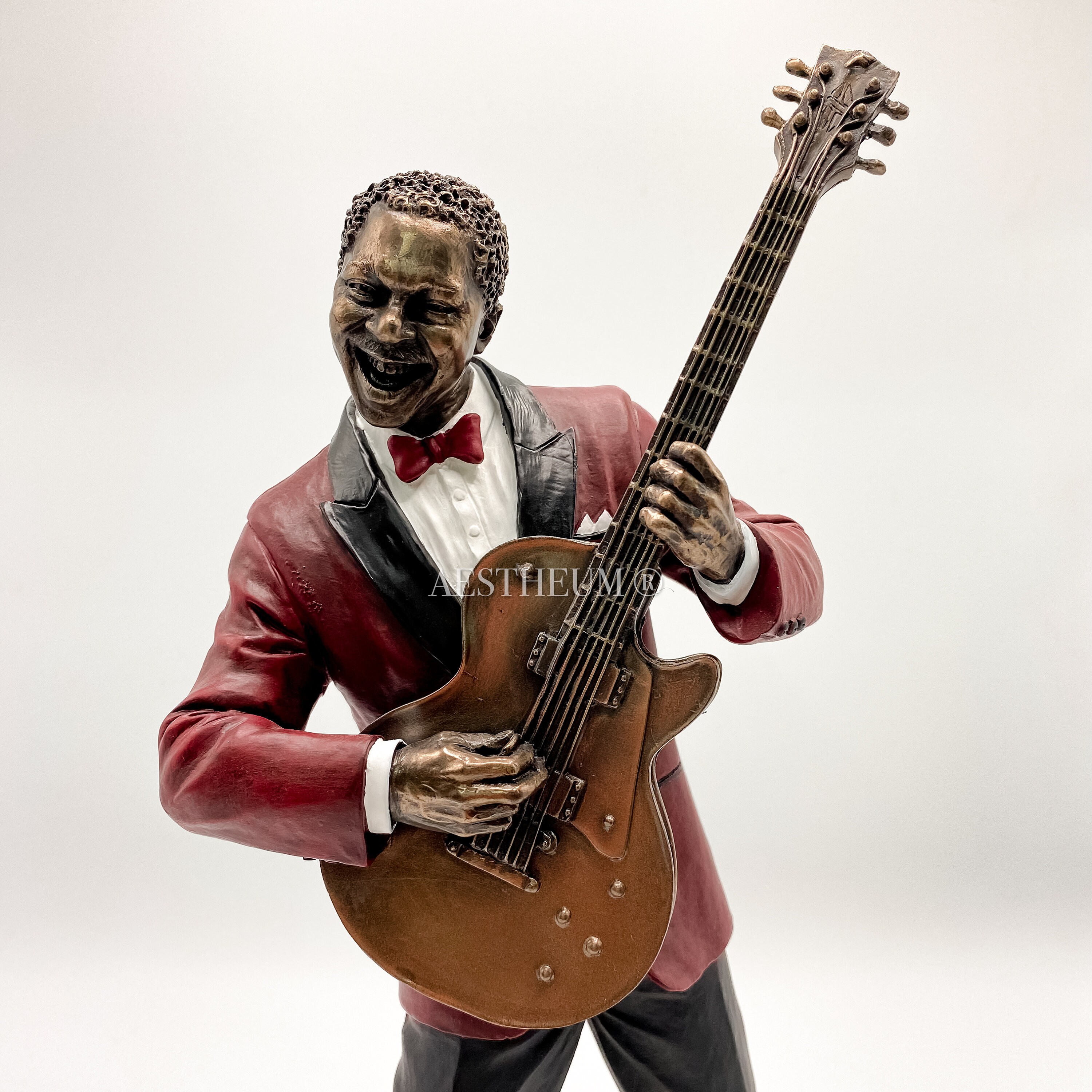 Guitar Player Statue Sculpture Jazz Band African American Etsy