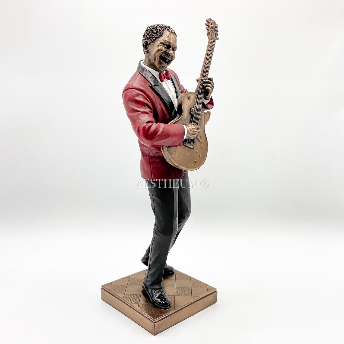 Guitar Player Statue Sculpture Jazz Band African American Etsy