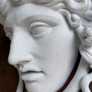Medusa Head Sculpture - Greek Mythology Sculpture Antique Replica - wall mountable for home or office decor