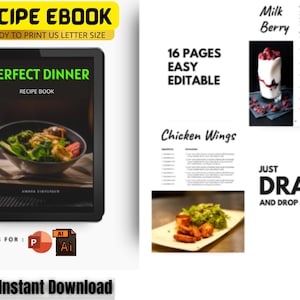 Recipe Template, Recipe eBook Template, eBook Template, PowerPoint Templates