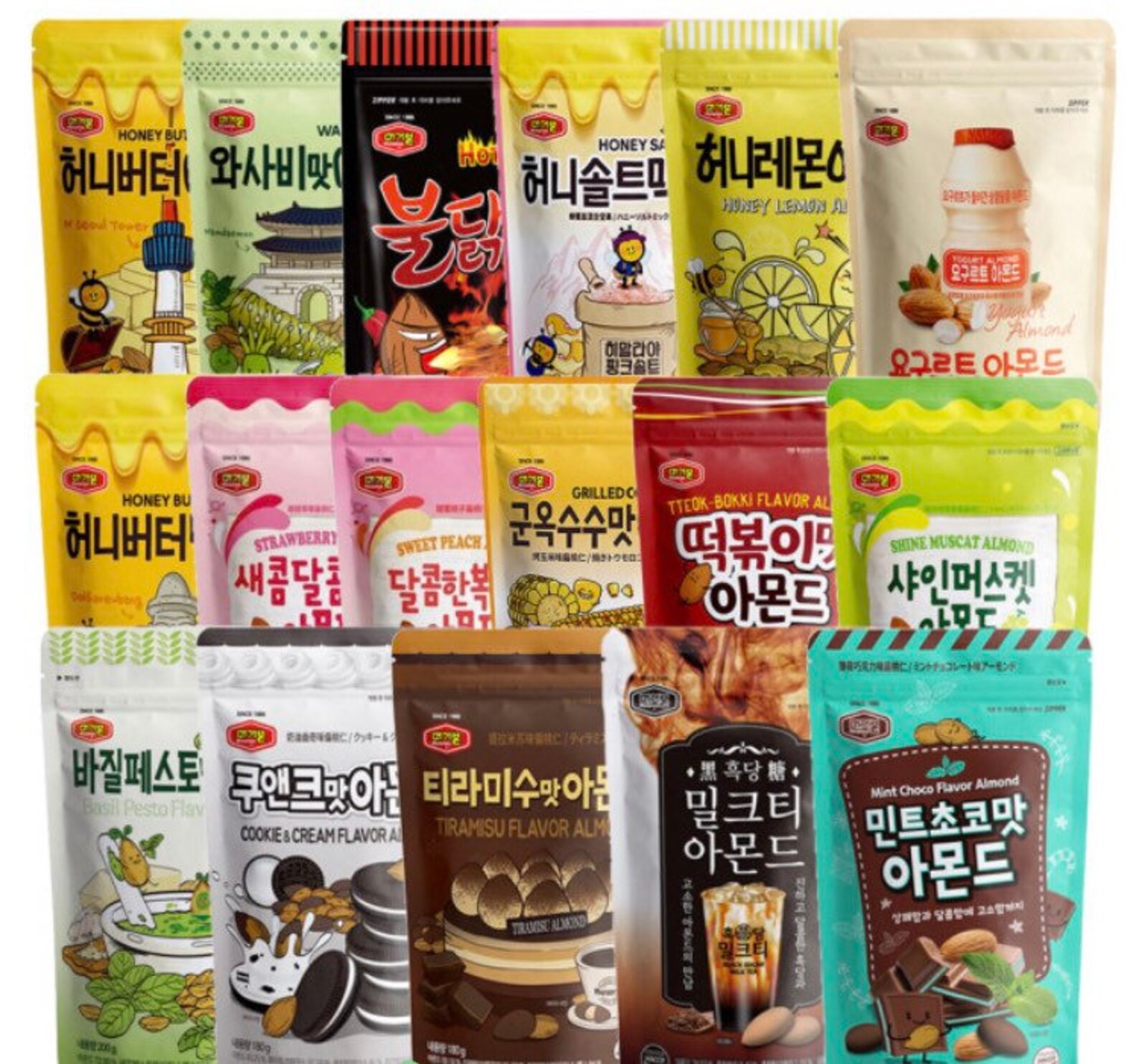 Korean Famous Almond Various Flavors Flavor Yogurt Buldak Etsy