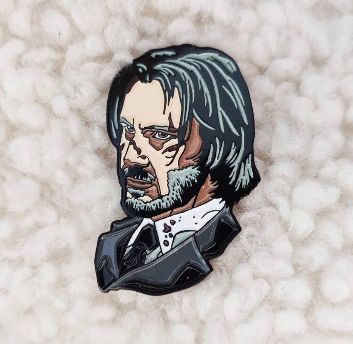John Wick Keanu Reeves Movie Character Enamel Pin Lapel Fans | Etsy
