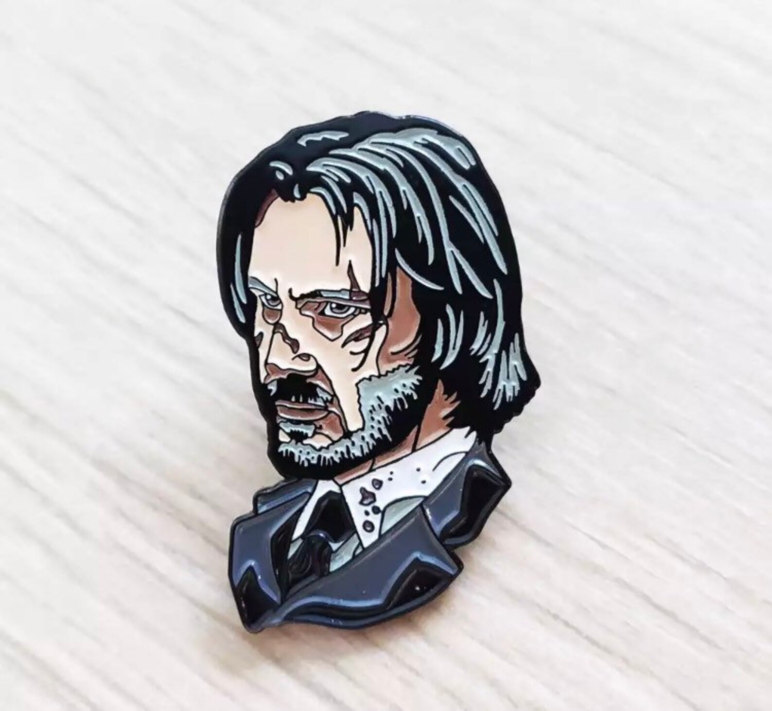 John Wick Keanu Reeves Movie Character Enamel Pin Lapel Fans | Etsy