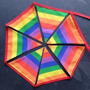 Handmade Rainbow bunting , Pride Bunting, Pride Decoration, Pride Flag, LBGTQ Decorations, Party Decor image 5