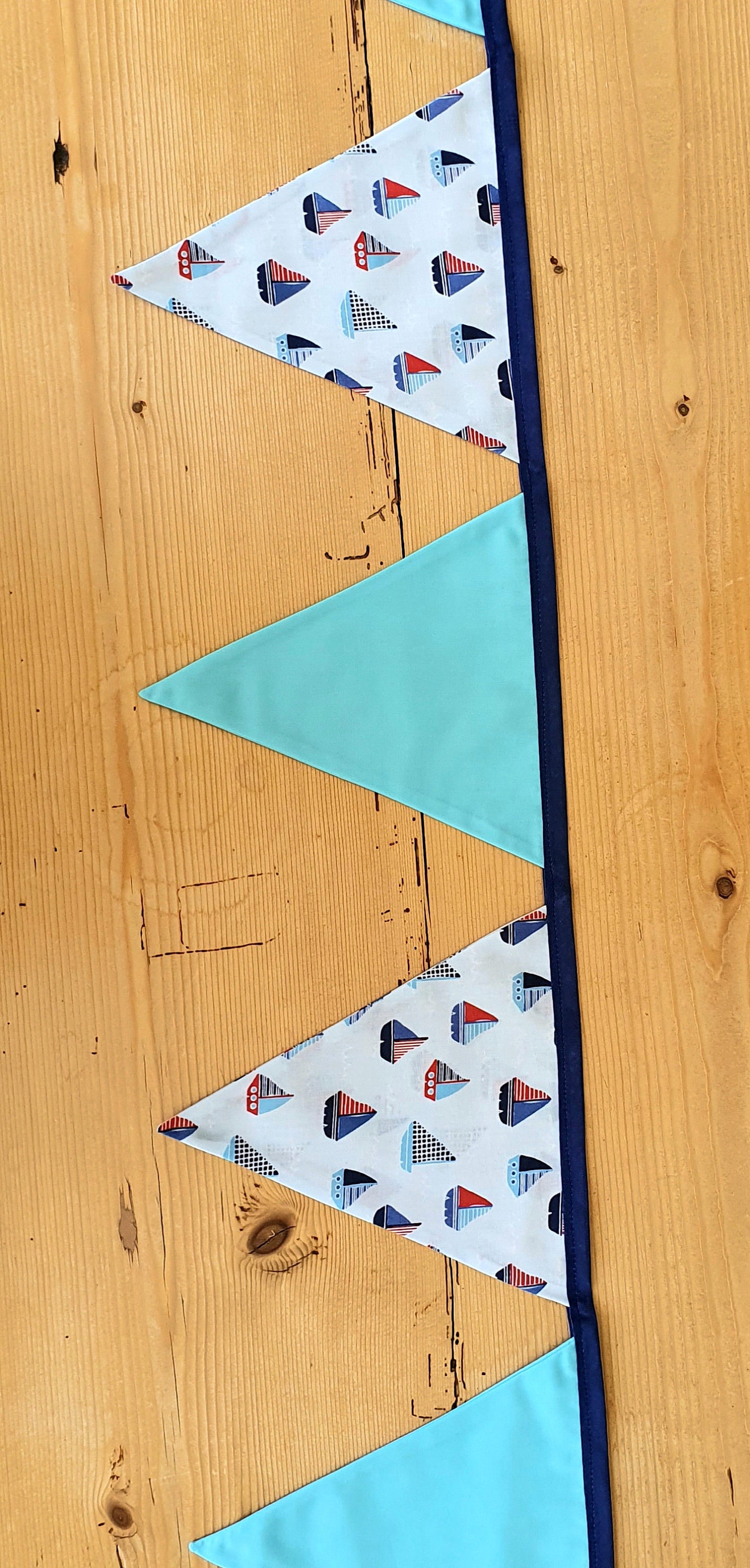 Nautical Sail Boat Bunting Sailing Themed Bunting Banner Etsy