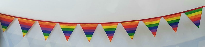 Handmade Rainbow bunting , Pride Bunting, Pride Decoration, Pride Flag, LBGTQ Decorations, Party Decor image 7