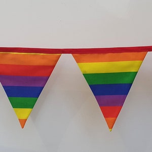 Handmade Rainbow bunting , Pride Bunting, Pride Decoration, Pride Flag, LBGTQ Decorations, Party Decor image 8