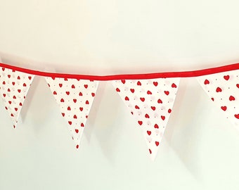 Valentines Bunting, Valentines decor, Heart Garland, Valentines gift, Heart bunting