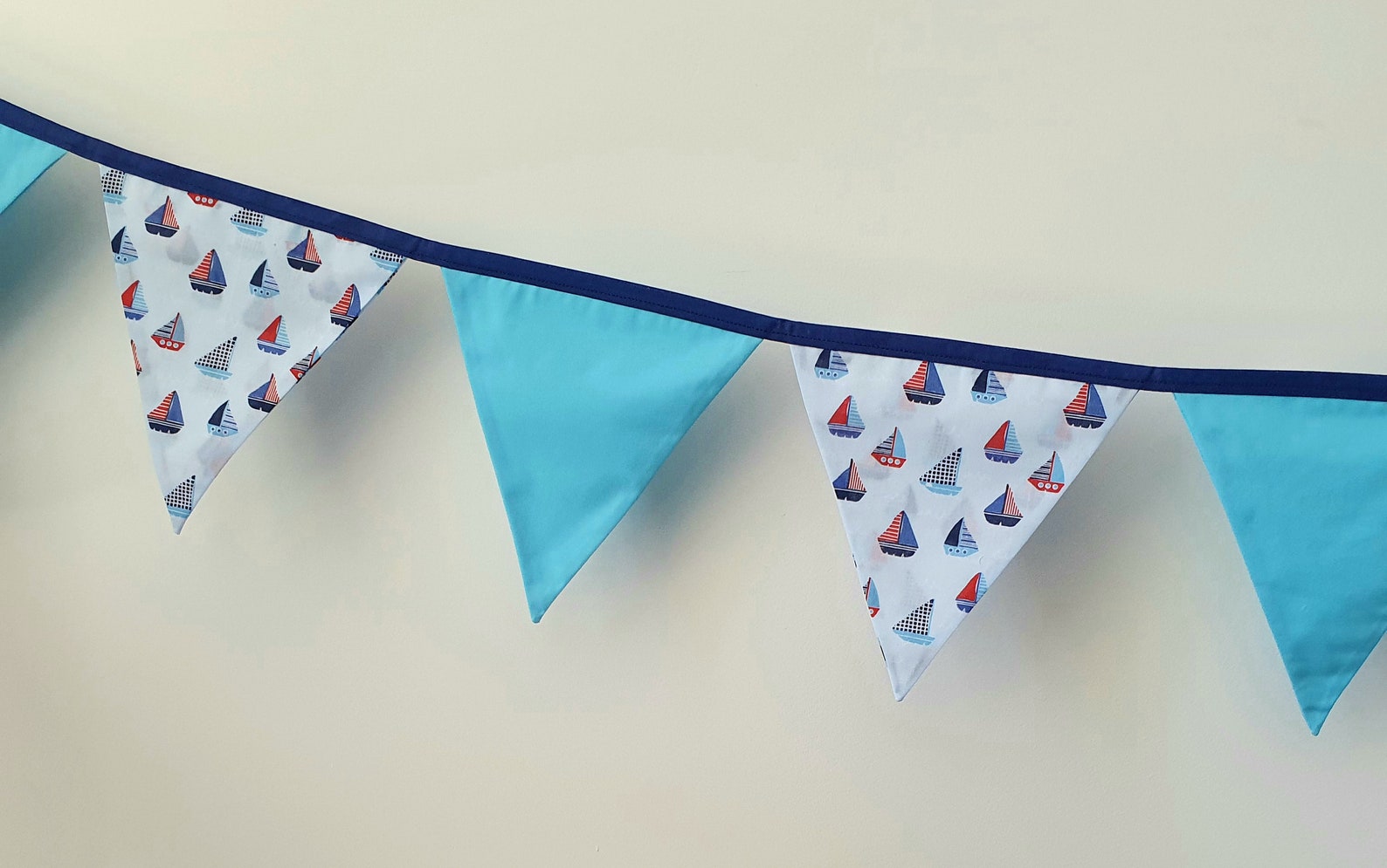 Nautical Sail Boat Bunting Sailing Themed Bunting Banner Etsy