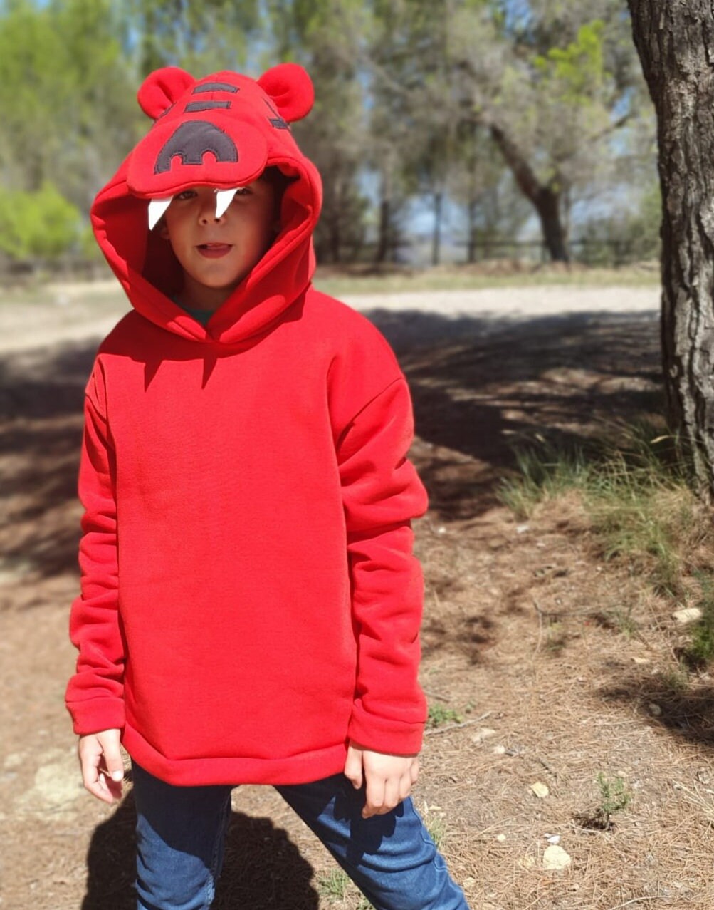 Red bear hoodie sale