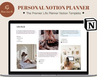 Notion Personal Life Planner | All-In-One Notion Dashboard | Personal Planner For Notion | Aesthetic Notion Template | Notion Life Planner