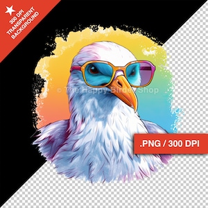 Mewa Clipart | Przezroczysty PNG | Pobieranie cyfrowe | Ptak Clipart | 300 DPI | Bezpłatna reklama