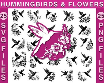 SVG For Cricut Hummingbird Silhouette Clip Art Humming Bird PNG Bird Clipart Print & Cut Animal SVG