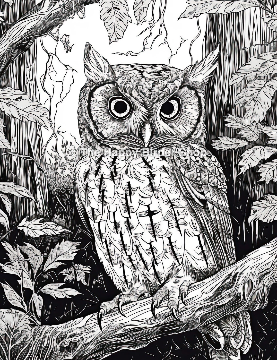 Great Horned Owl Coloring Page for Owl Coloring Page for Great Horned ...